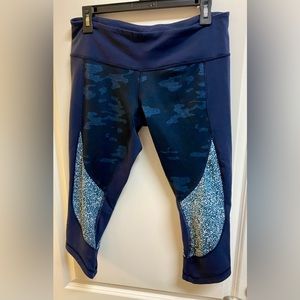 Lululemon Wunder Under Crop Sashiko Mixed Media Camo Sz 10